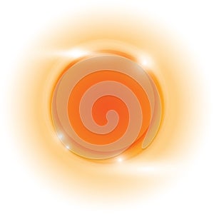 Design orange glow circle vector abstract background