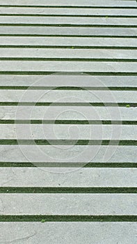 Garden design rectangular shapes on artificial turf