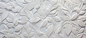 Design pattern background white flower ornament vintage floral textured decorative abstract