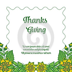 Design perfect colorful wreath frame for invitation card of thankgiving. Vector