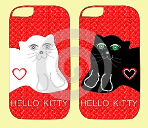 Design phone cover with hearts for young lovers