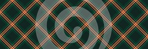 Design plaid seamless texture, oilcloth background textile tartan. Creation check vector fabric pattern in black and dark colors photo