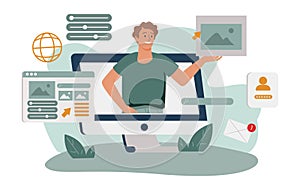 Design and programming banner, web landing page, advertisement. Designer working on ui ux design or