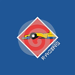 Design of racing motorsport illustration