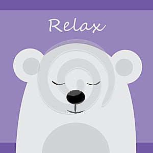 Design of a relax pretty ice bear`s time  for any template and social media post