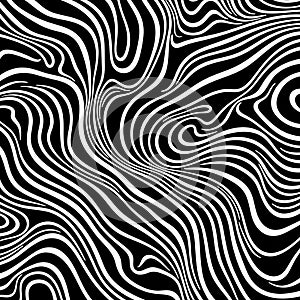 Design resembles fluid motion or topographic map lines creating an