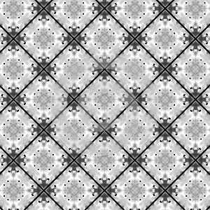 Design of retro Motive pattern with flowers, stars and abstract form inside kaleidoscope
