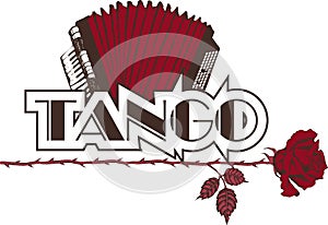 Design of rose and acordeon