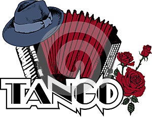 Design of rose and acordeon