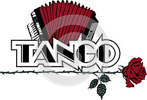 Design of rose and acordeon