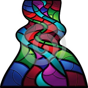 The design s fluid motion and vibrant hues create a dynamic visual effect