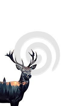 double explosure deer