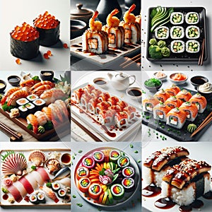 collage of asian food