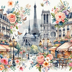 watercolor Paris