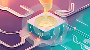 design schematic style of a melting api endpoint