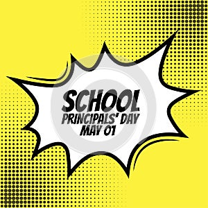 Design School Principals Day concept, perfect for social media post templates, posters, greeting cards, banners, backgrounds, broc