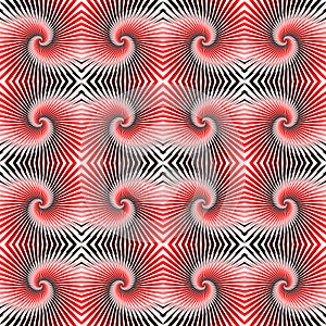 Design seamless colorful whirl rotation pattern.