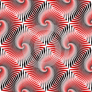 Design seamless colorful whirl rotation pattern