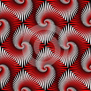 Design seamless colorful whirl rotation pattern