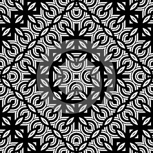 Design seamless monochrome diamond pattern