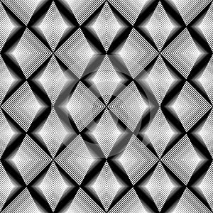 Design seamless monochrome diamond pattern