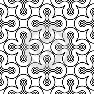 Design seamless monochrome flower pattern