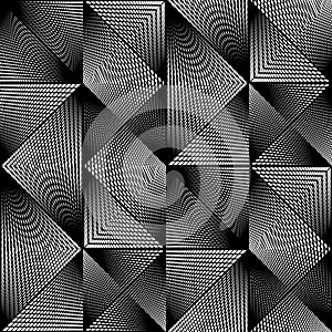 Design seamless monochrome geometric pattern