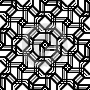 Design seamless monochrome geometric pattern