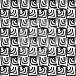 Design seamless monochrome geometric pattern