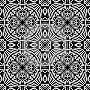 Design seamless monochrome geometric pattern