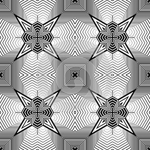 Design seamless monochrome geometric pattern