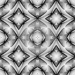 Design seamless monochrome geometric pattern