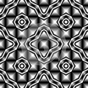 Design seamless monochrome geometric pattern