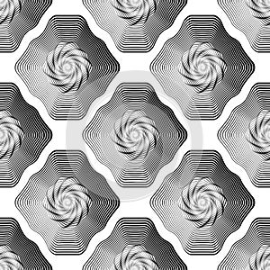 Design seamless monochrome geometric pattern
