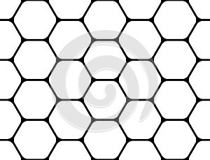 Design seamless monochrome hexagon pattern