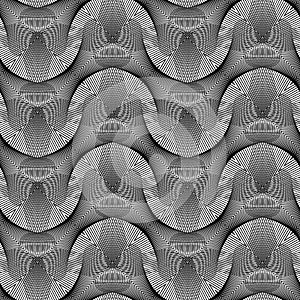 Design seamless monochrome waving pattern