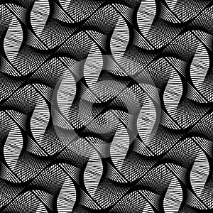 Design seamless monochrome waving pattern