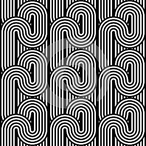 Design seamless monochrome waving pattern