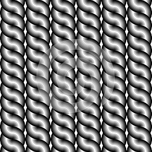 Design seamless monochrome waving pattern