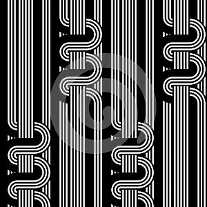 Design seamless monochrome waving pattern