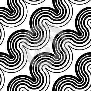 Design seamless monochrome waving pattern