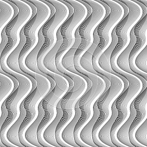 Design seamless monochrome waving pattern