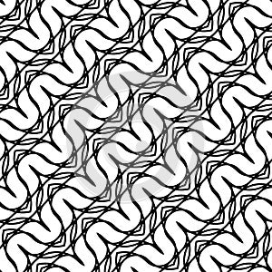 Design seamless monochrome zigzag pattern