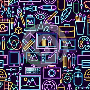 Design Seamless Neon Pattern