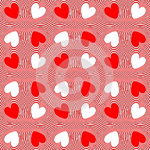 Design seamless twirl movement heart pattern