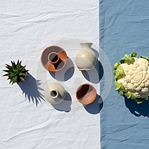 Design and the shadow of the succulent adds a dynamic element to the