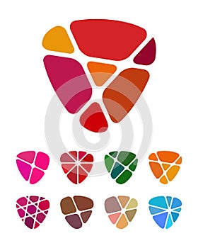 Design shield or heart logo element