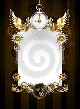 Design with silver clock