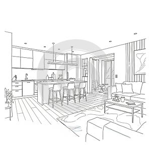 Design is sleek and minimalist emphasizing clean lines and functiona