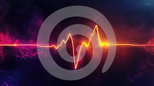 design smooth gradient glowing effect on ekg line